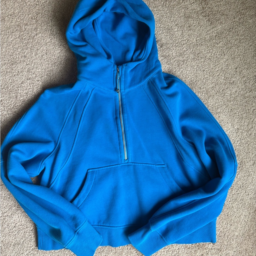 cropped oversized half zip hoodie lululemon scuba